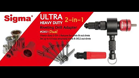 Sigma #GM21 ULTRA HEAVY DUTY 2-in-1 Riveting Drill Adapter Cordless or Electric power drill adaptor