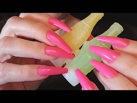 ASMR Scratching and Tapping and Crinkles with Candy | Whispered | Wax Candy