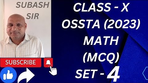 BSE, CLASS-10, MATH, MCQ, SA-2, OSSTA, SET-4,2023 ,1 to 25