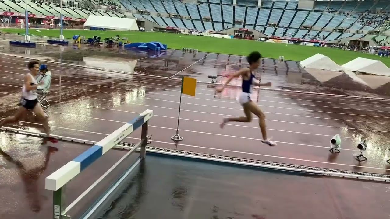 【三浦龍司選手他トップランナーの】日本選手権2022 6.11 3000mSC 水濠ハードリング