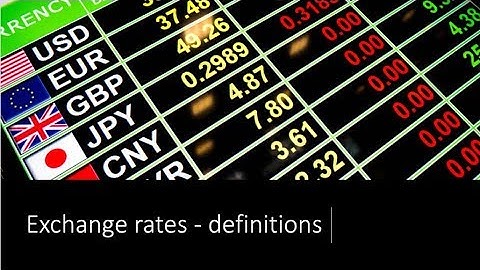 Exchange Rates - Five Key Definitions I A Level and IB Economics
