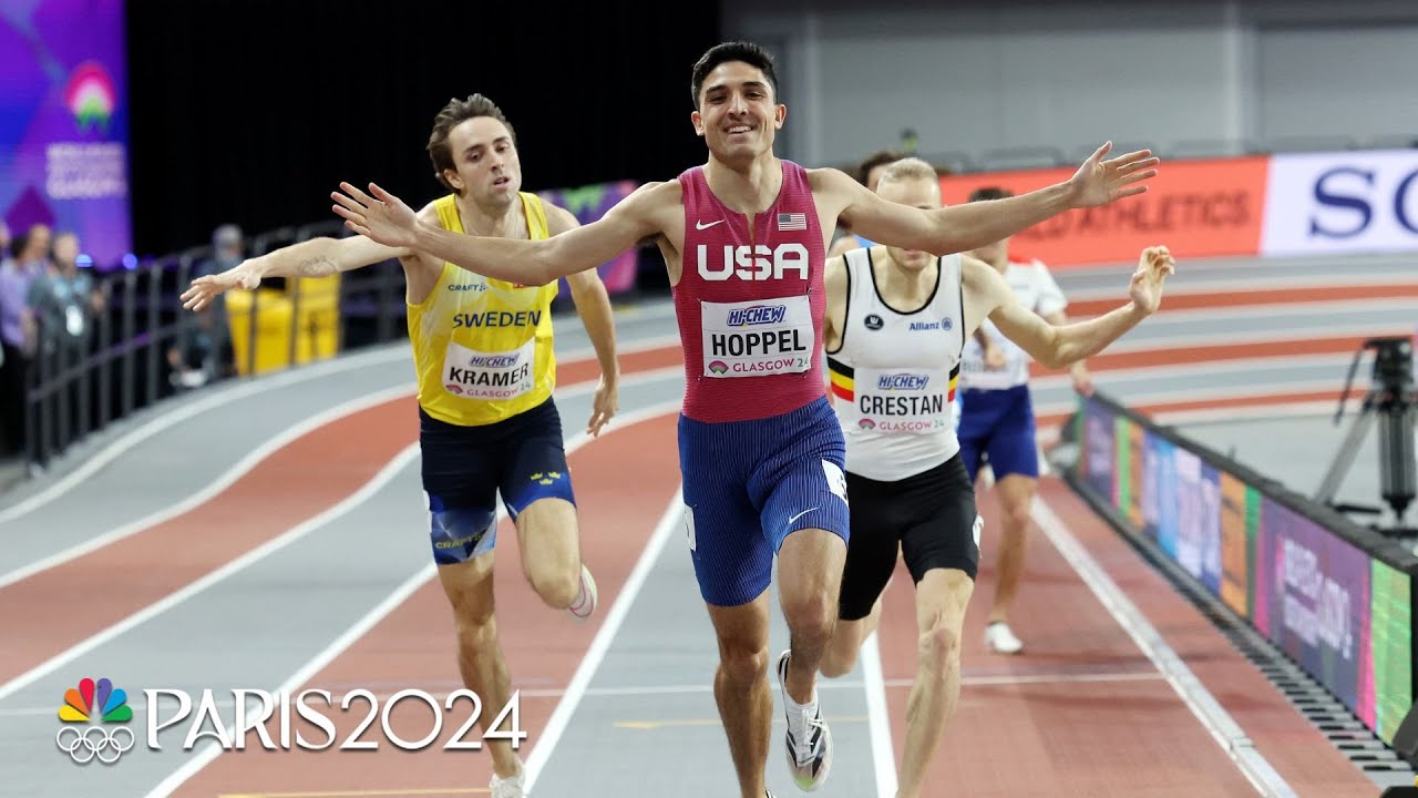 Bryce Hoppel completes epic comeback to claim men's 800m Indoor World title| NBC Sports