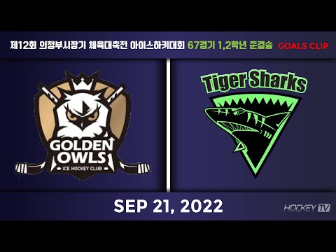 제12회 의정부시장기 체육대축전 아이스하키대회 67경기 1,2학년 준결승 골든아울스 vs 타이거샥스 [GOAL] 2022.09.21