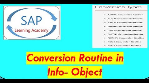 The use of Conversion Routine in InfoObject | What are the Conversion Routine available in SAP HANA