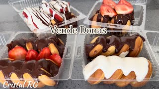 Vende Deliciosas mini Donas fácil con glaseodo de chocolate y crema