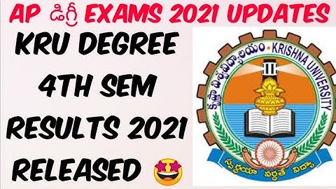 Krishna University Degree 4th Sem Results 2021 Released