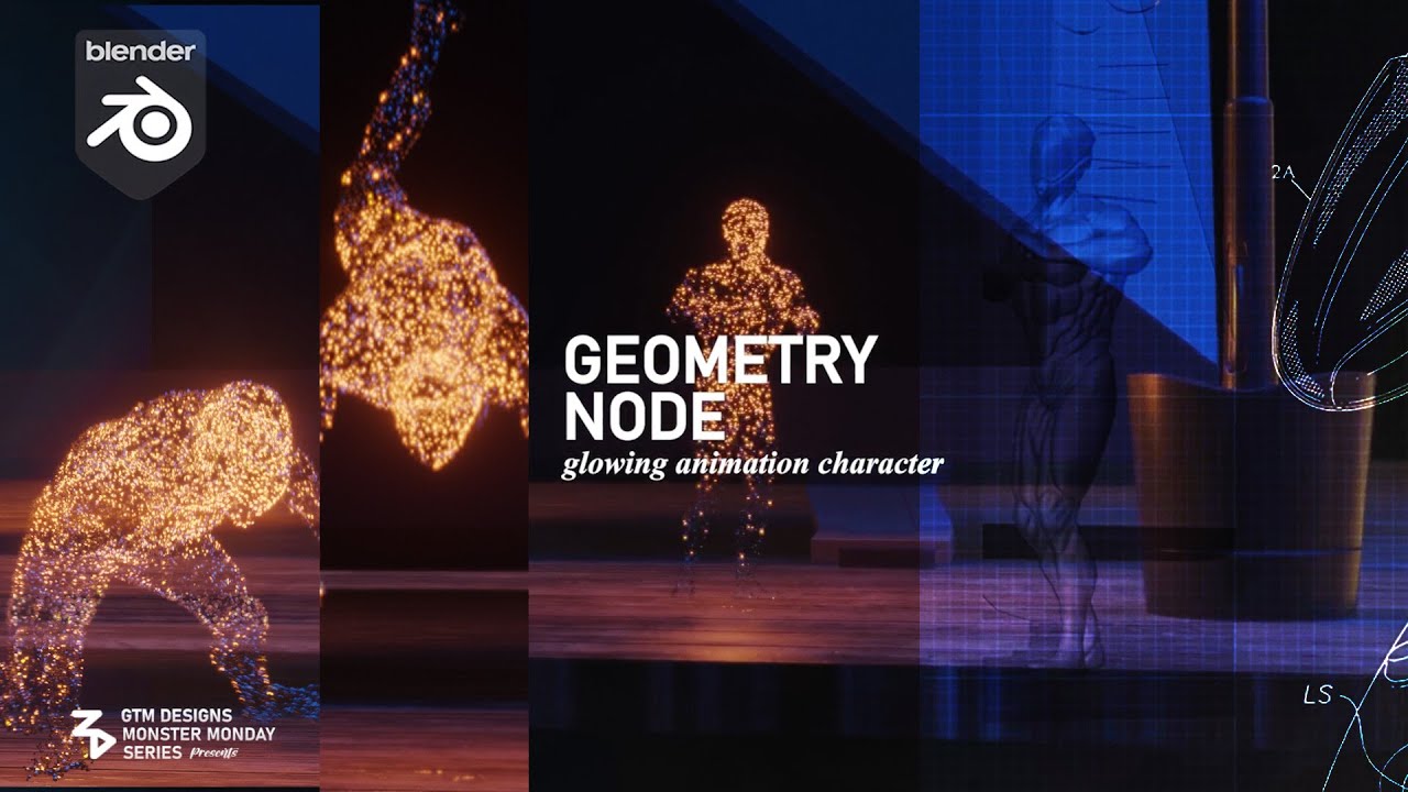 Geometry node - Glowing Character animation | Blender - YouTube