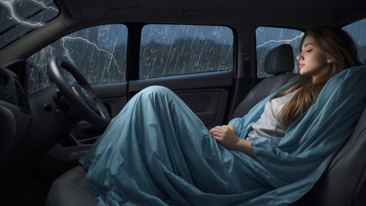 SLEEP Instantly Driving in Rain for Sleeping - Heavy Rain Noise On ...