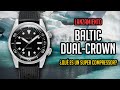 Baltic Super Compressor Dual Crown Reloj de Buceo Frances Elegante Delgado Vintage Casual Juvenil