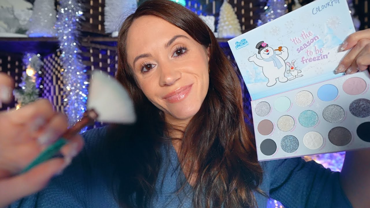 ASMR Doing Your Winter Makeup ❄️ (layered sounds, winter makeup, personal attention)