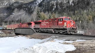 Skeena Pacific #1909 - Canadian Pacific  Train #400  Eastbound at Taft, BC   2023 03 23 12:02