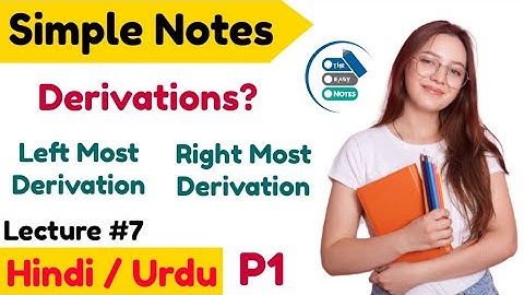 Derivation | Leftmost Derivation In Hindi | Rightmost Derivation in Hindi |  Lecture 7 Part 1