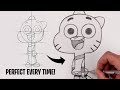 How To Draw Gumball Sketch Tutorial For BEGINNERS 