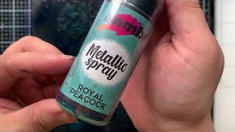 Mixed media on wooden panel using immix®  metallic sprays and embossing powder