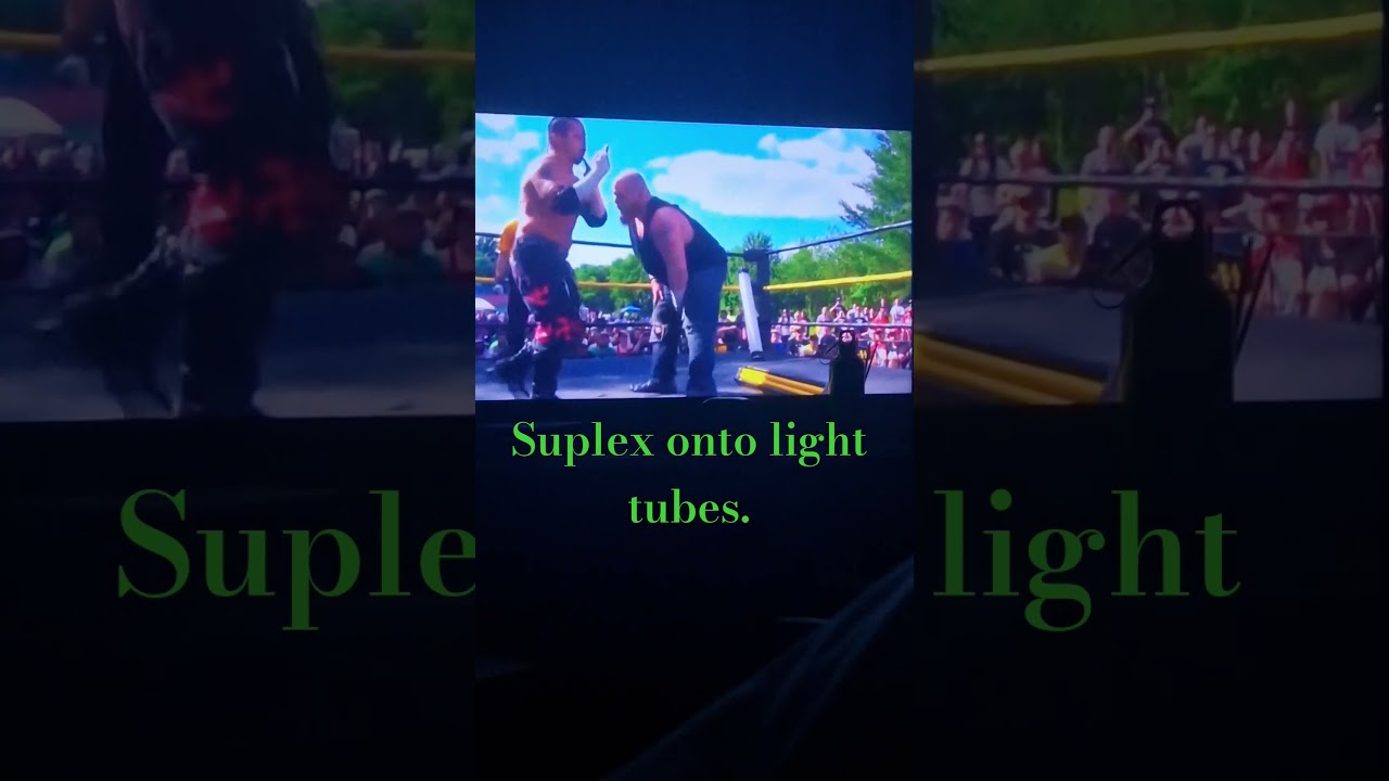 Light tubes exploder suplex. 