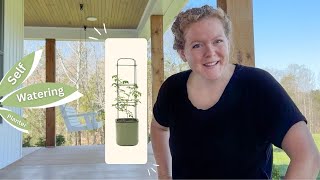 SelfWatering Planter with Trellis! & Seed Planting on the Front Porch