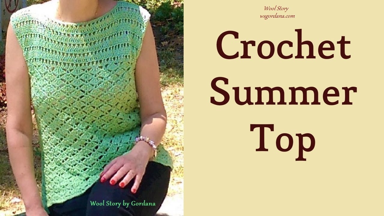 Summer Top – Crochet Lace Blouse (Heklana letnja bluza) - YouTube