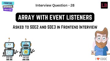 Array with Event Listener | Frontend Interview Question - 28
