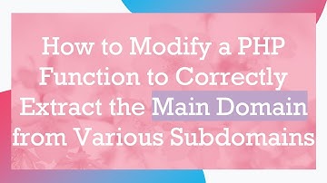 How to Modify a PHP Function to Correctly Extract the Main Domain from Various Subdomains