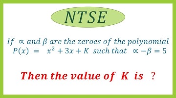 #How to find the value of K #NTSE Exam Question #Olympiad Exam #Polynomials