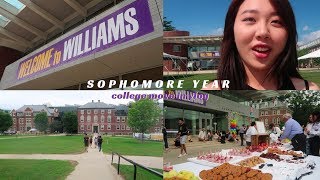 college diaries 🐮 college move in vlog + first days of classes at williams 💛💜 2018