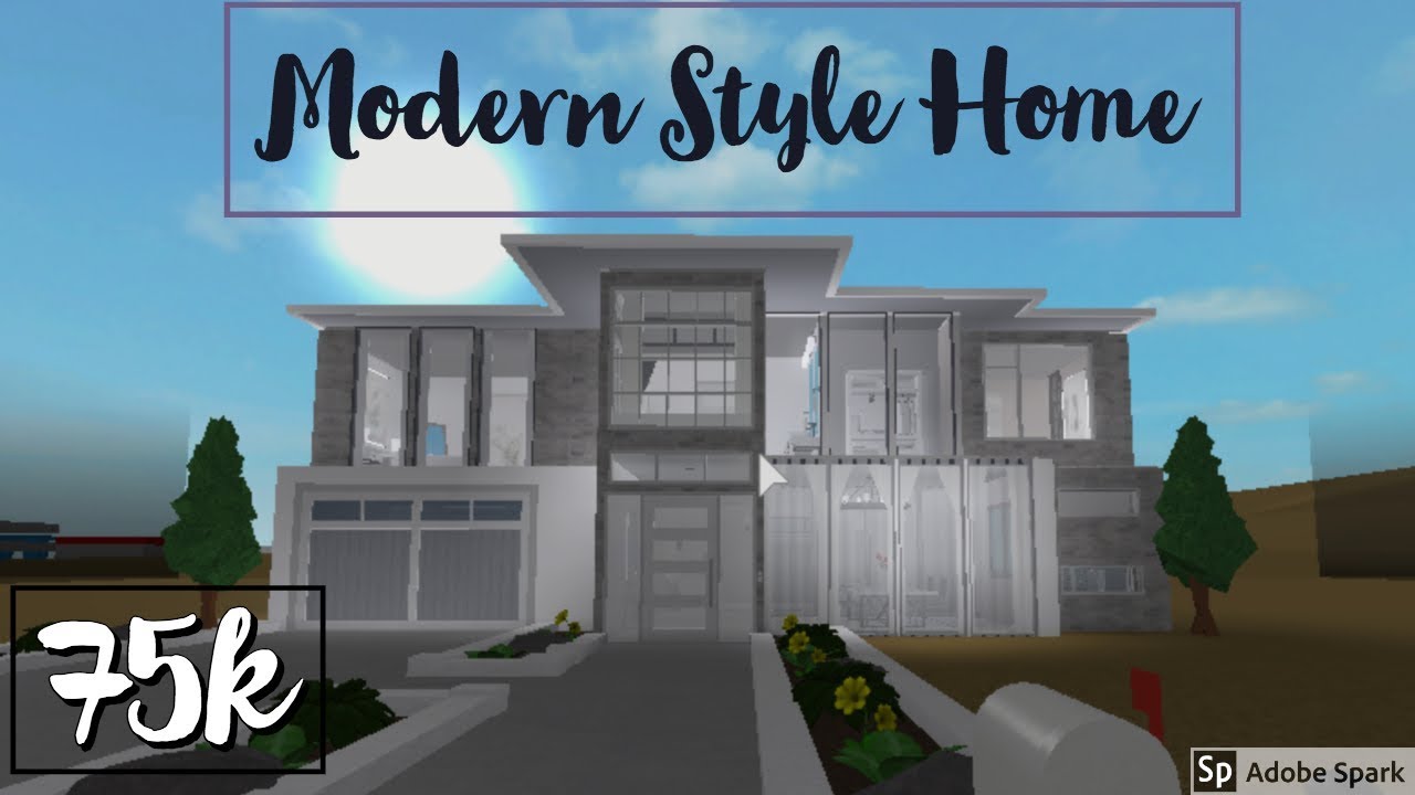 ROBLOX | Bloxburg: Modern Style House Build 75k - YouTube