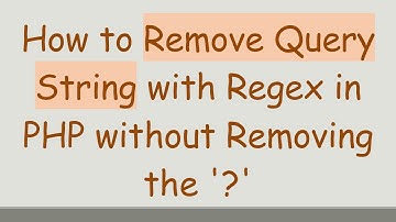 How to Remove Query String with Regex in PHP without Removing the 
