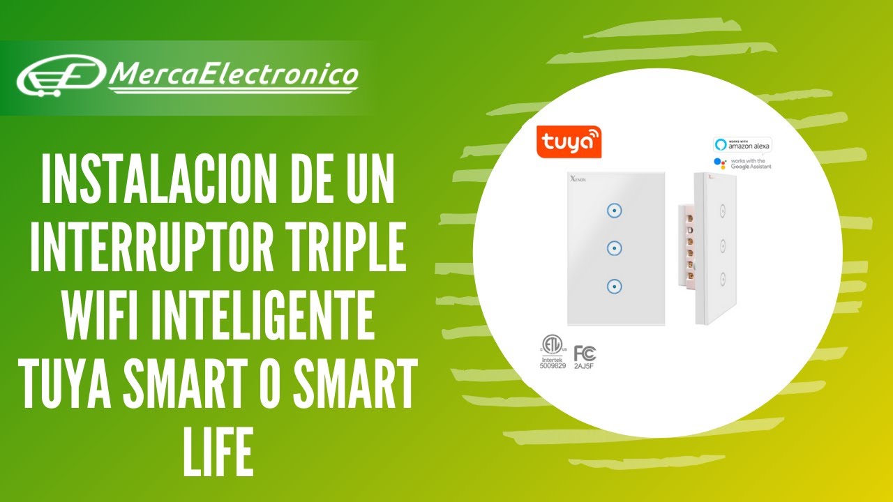 Como instalar un interruptor triple táctil inteligente wifi Tuya Smart o  Smart Life 