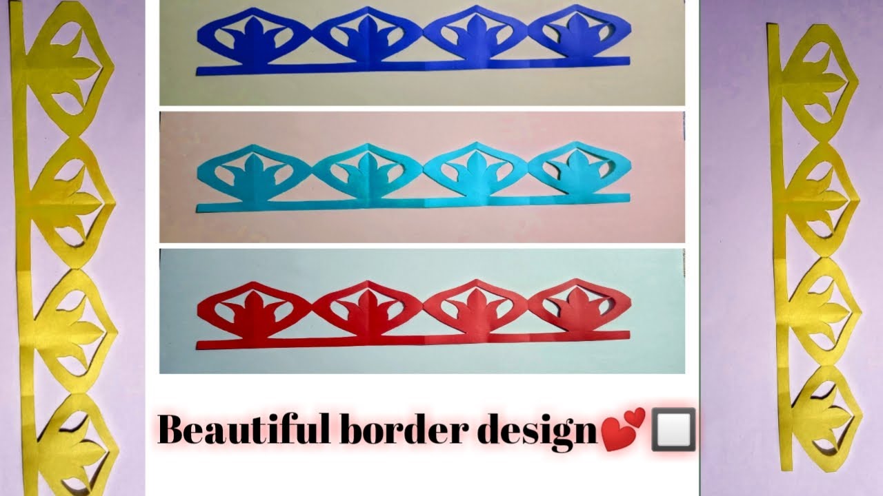 how to make easy border|border design #diy #craftp - YouTube