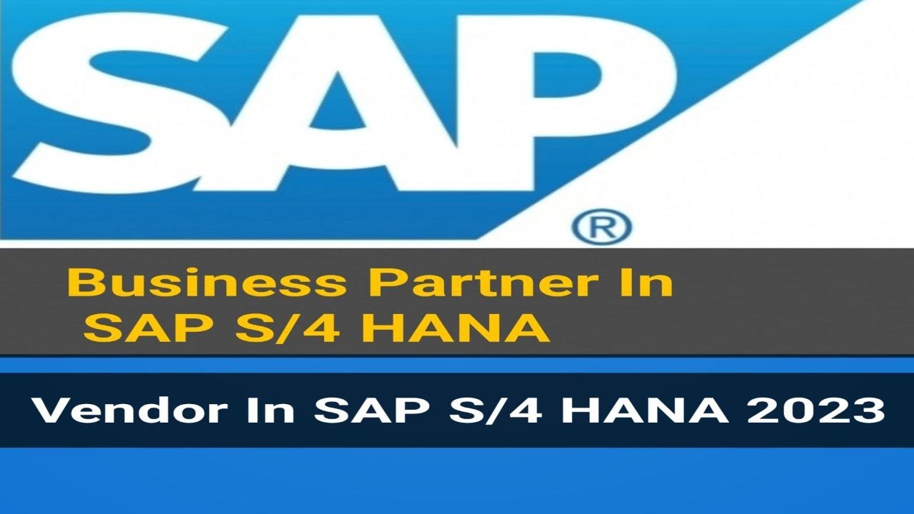 How to Create Business Partner (BP) - Vendor in S4 HANA | SAP MM ...