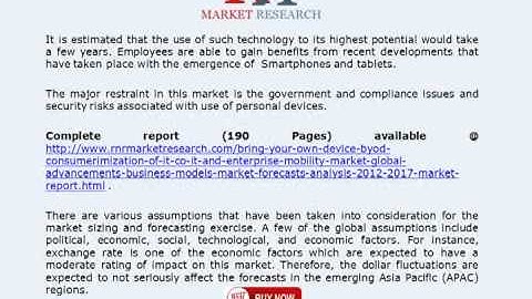2019 Bring Your Own Device (BYOD) & Enterprise Mobility Industry Research