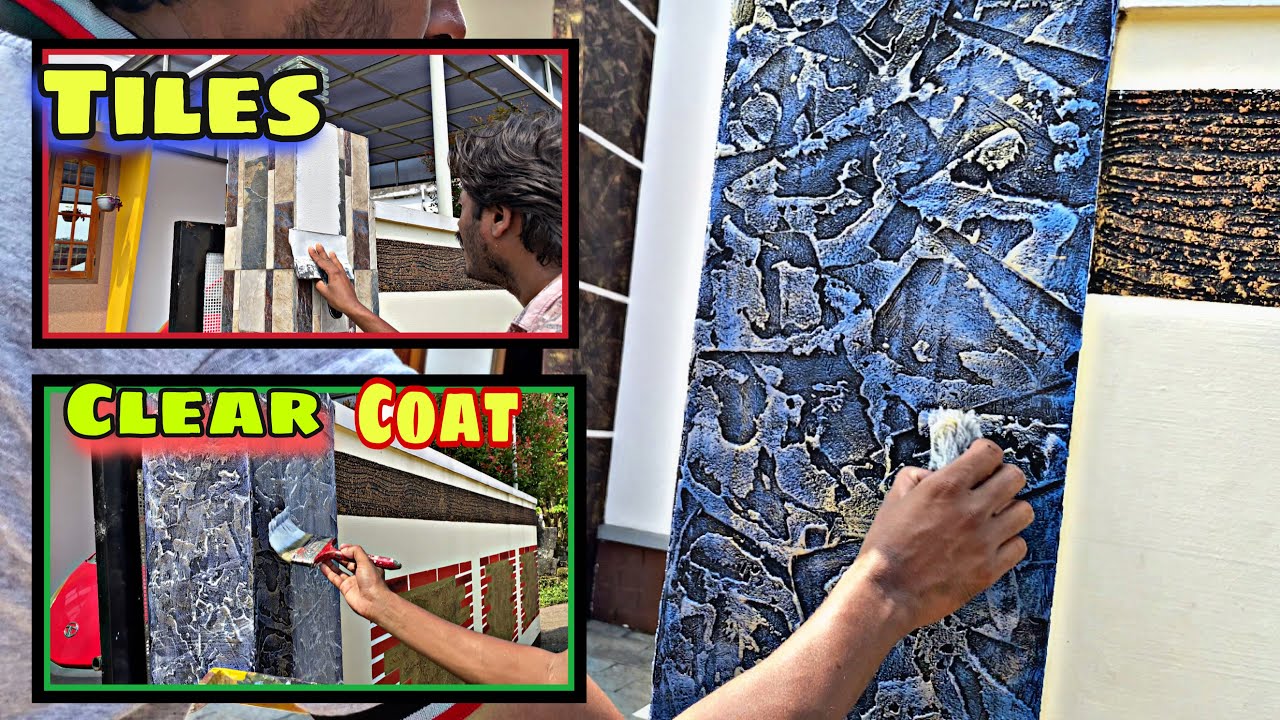 Simple texture wall painting ideas for tiles exterior YouTube