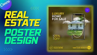 Real estate poster design in canva tutorial by DLC Ventures India