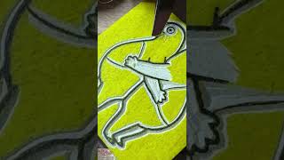 Satisfying ASMR Cartoon Seal Carving: Back-to-Back Hug Nai Long Meme Stone #stamp #asmr#stonecarving