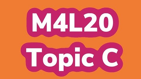 Module 4, Topic C, Lesson 20