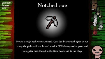 Binding of Isaac items: Notched axe