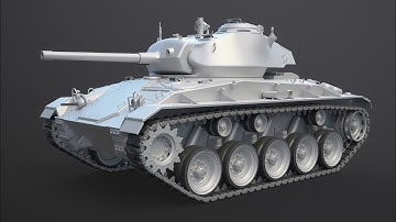 M24 Chaffee Light Tank 3D model