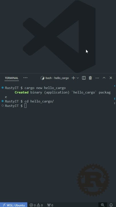 Hello World in Rust with Cargo | Rust in 60 Seconds | #rust # ... image.