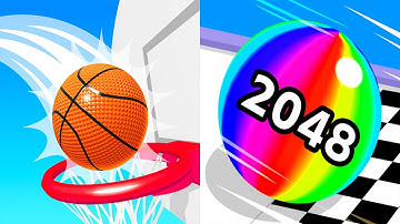 Bounce Dunk VS Ball Run 2048 - All Levels Gameplay Android, ios (Part 1)