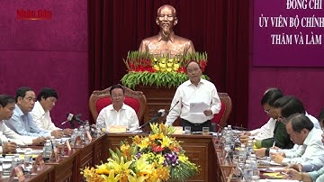 Thủ tướng Nguyễn Xuân Phúc làm việc với lãnh đạo tỉnh Hòa Bình