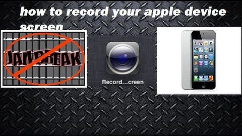 How to record your apple device screen(no jailbreak)