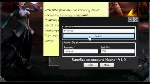 How to hack Runescape Accounts