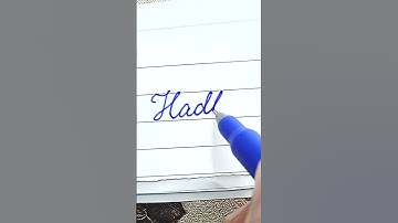 Hadley - Beautiful name in Cursive writing | Cursive writing for beginners | #shorts