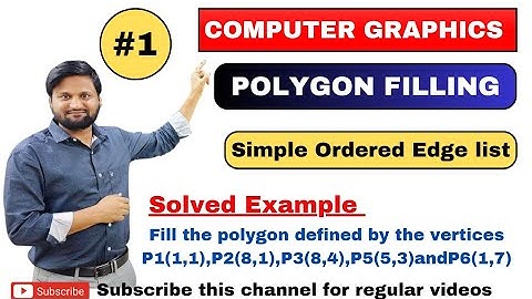 Simple order edge fill | Polygon Filling Algorithm| computer graphics| Shortcut tricks| example #1