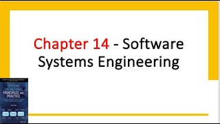 Systems Engineering Ch14b