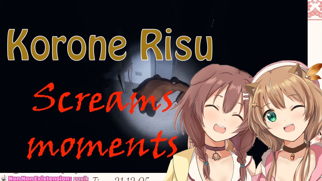 Korone and Risu screams and prank moments on Phasmophobia