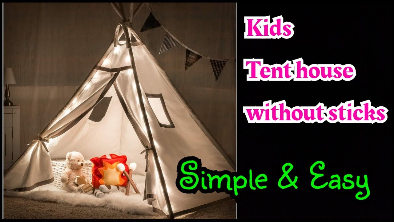 How to make tent in tamil Teepee without sticks homemade Tent house