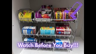 Simple Houseware Stackable Can Organizer Rack for Pantry/Cabinet – 11.5" D x 17" W x 13.75" H, Holds