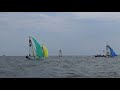 49er Sailing Race 9 - Finish - Blue fleet - 2018 European Championship - Day 3