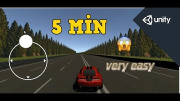 Making a Mobile Car Game in 5 minutes // Making a Unity 3D car game